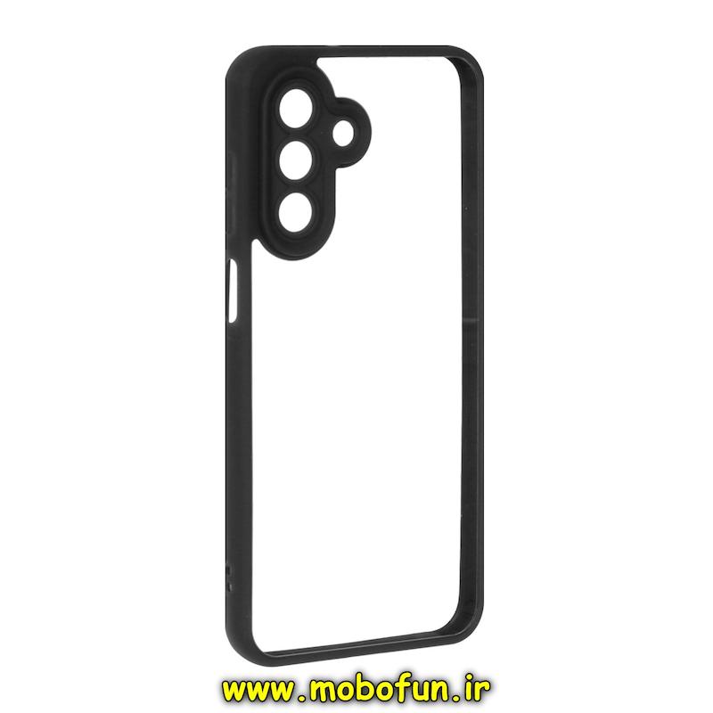 قاب گوشی Galaxy A26 سامسونگ اورجینال spigen طرح Ultra HYBRID طلقی شیشه ای شفاف مشکی کد 74980
