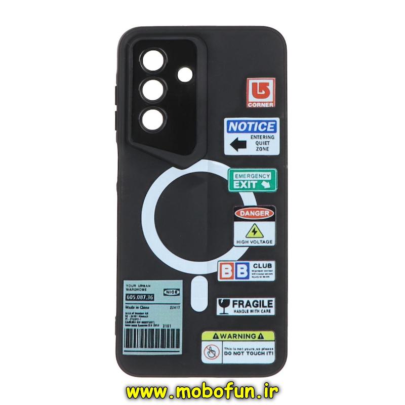قاب گوشی Galaxy A26 سامسونگ Porsche Design سیلیکونی ژله ای محافظ لنز دار فانتزی طرح مگ سیف مشکی کد 74984