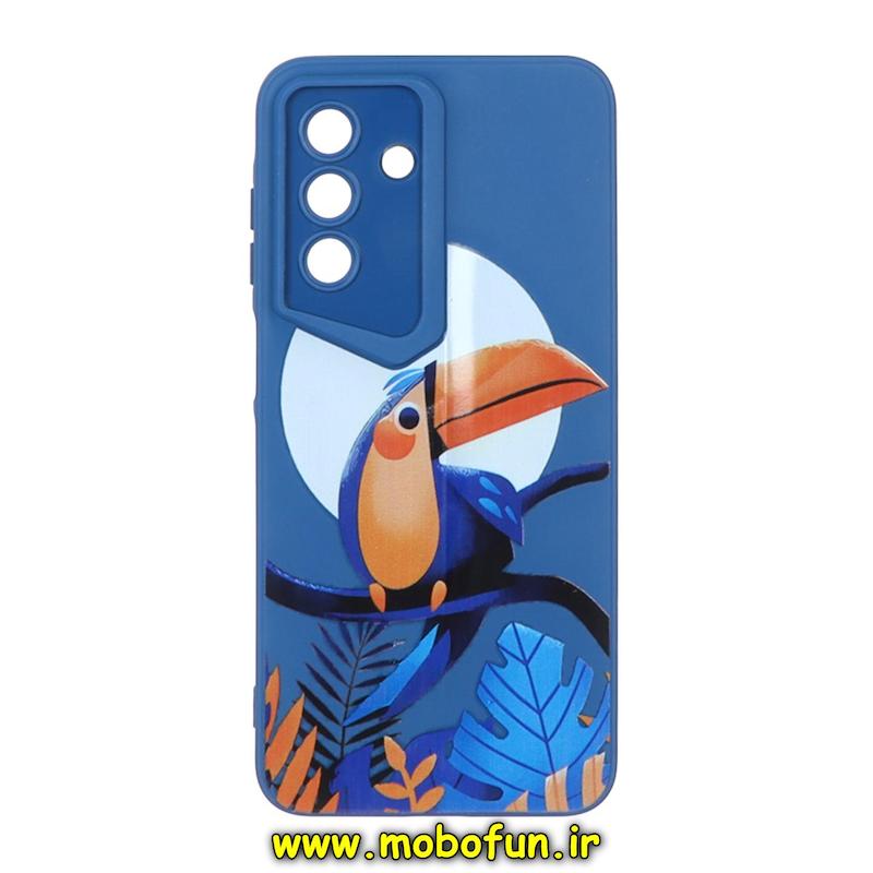 قاب گوشی Galaxy A26 سامسونگ Porsche Design سیلیکونی ژله ای محافظ لنز دار فانتزی طرح پرنده آبی کد 74997