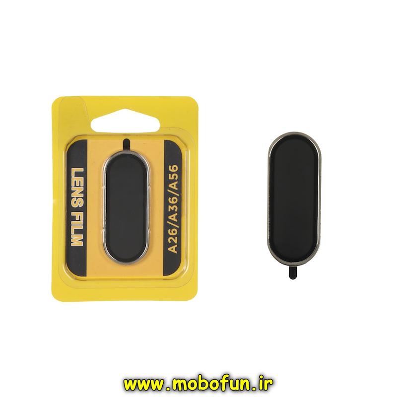 محافظ لنز دوربین گوشی Galaxy A26 / A36 / A56 سامسونگ اورجینال LENS FILM مدل رینگی فلزی نقره ای کد 75004