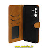 کیف گوشی Galaxy A36 / A56 سامسونگ مگنتی طرح چرم کتابی بنددار عسلی کد 75122