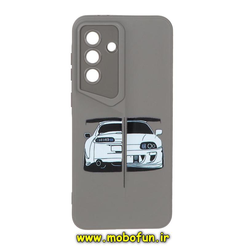 قاب گوشی Galaxy A36 / A56 سامسونگ Porsche Design سیلیکونی ژله ای محافظ لنز دار فانتزی طرح ماشین اسپرت خاکستری کد 75142