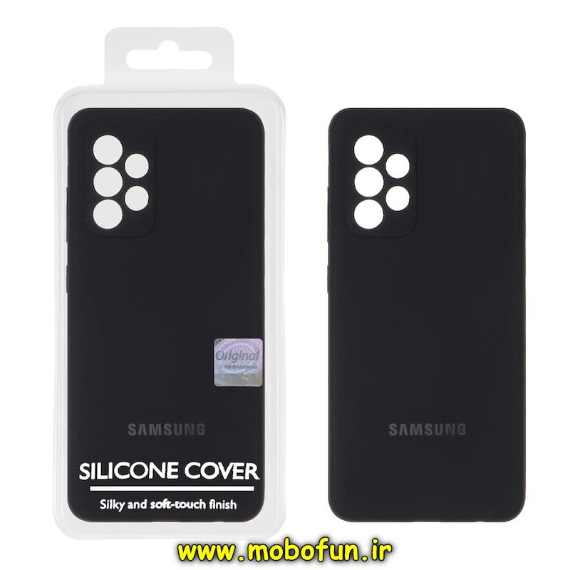 قاب گوشی Galaxy A52 4G / Galaxy A52 5G / Galaxy A52S سامسونگ سیلیکونی اورجینال پاک کنی درجه یک زیربسته مشکی کد 75188