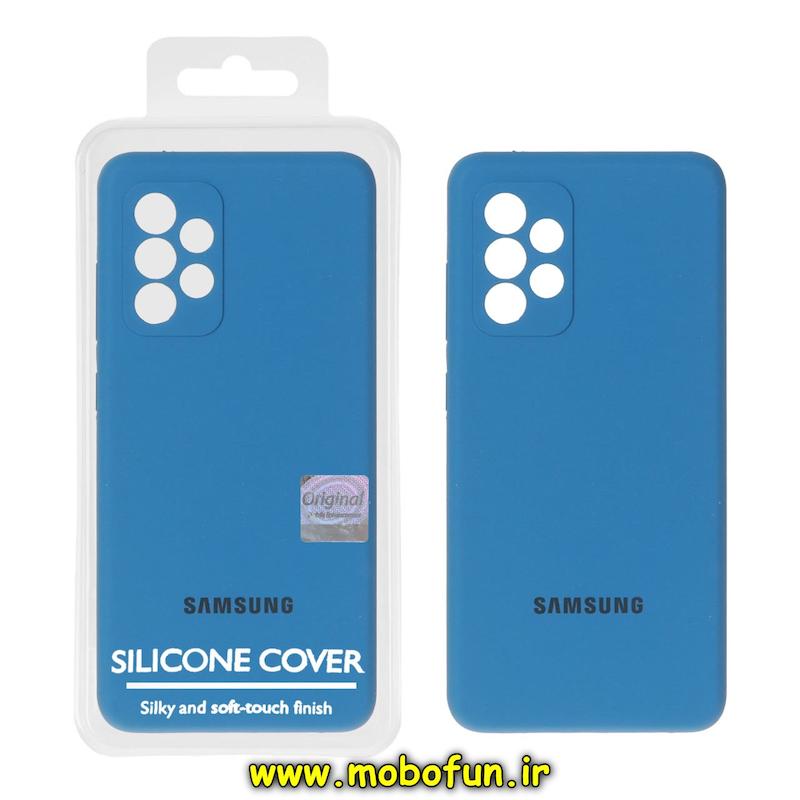 قاب گوشی Galaxy A52 4G / Galaxy A52 5G / Galaxy A52S سامسونگ سیلیکونی اورجینال پاک کنی درجه یک زیربسته آبی کد 75192