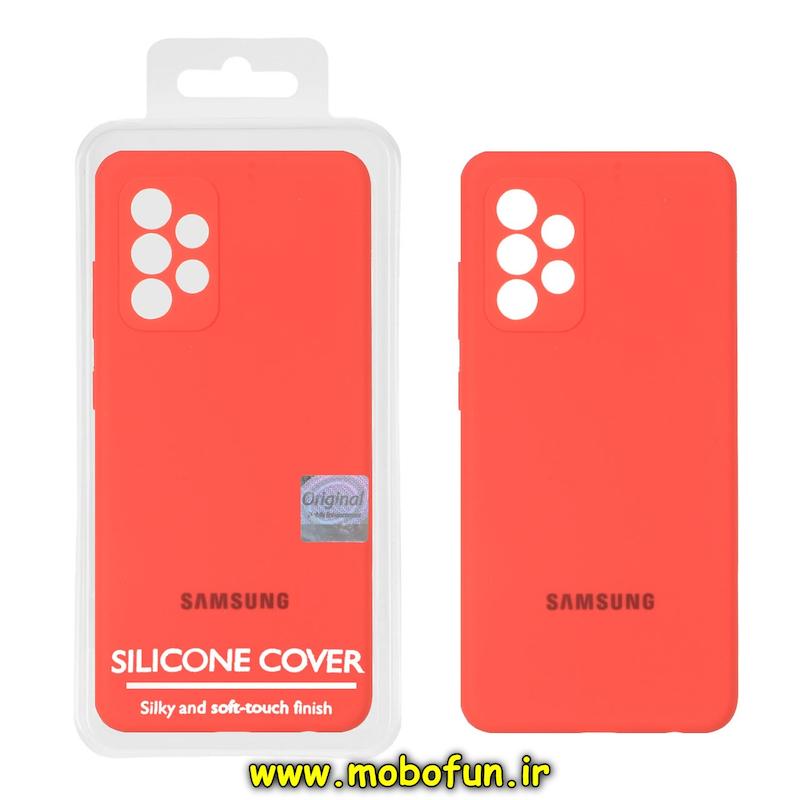 قاب گوشی Galaxy A52 4G / Galaxy A52 5G / Galaxy A52S سامسونگ سیلیکونی اورجینال پاک کنی درجه یک زیربسته مرجانی کد 75194