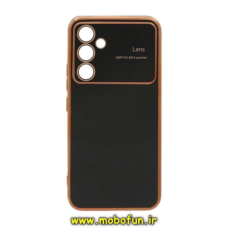 قاب گوشی Galaxy A54 سامسونگ طرح ژله ای مای کیس گلد لاین اورجینال Camera Lens دور طلایی محافظ لنز دار مشکی کد 75205