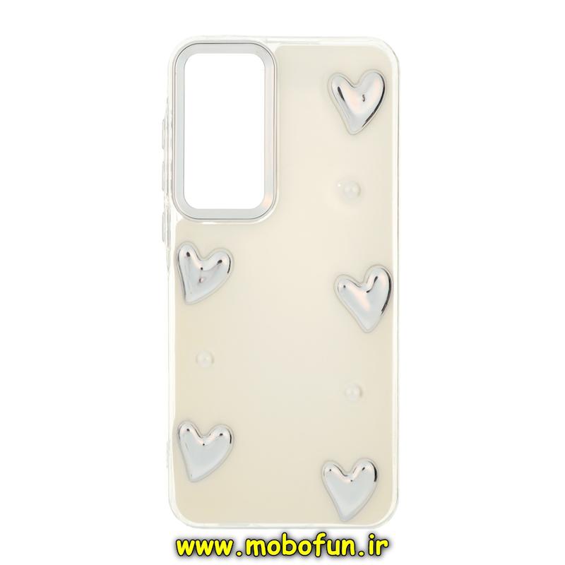 قاب گوشی Galaxy A55 سامسونگ فانتزی برجسته رزینی Luxury Case لنز و دکمه کرومی کد 75214