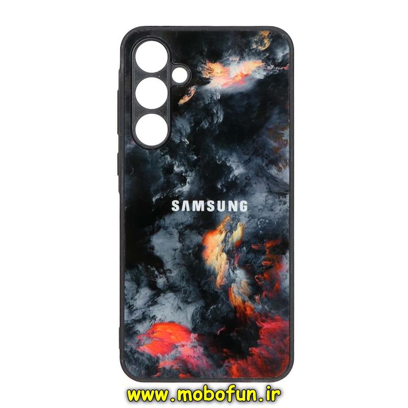 قاب گوشی Galaxy A55 سامسونگ پشت گلس شیشه ای محافظ لنز دار کهکشانی کد 75224