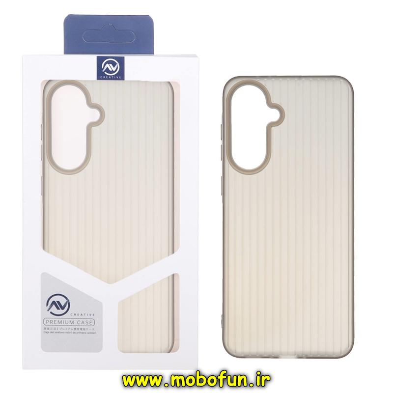 قاب گوشی Galaxy A36 / A56 سامسونگ ژله ای کرکره ای ساده اورجینال یونیک کیس خاکستری کد 75234