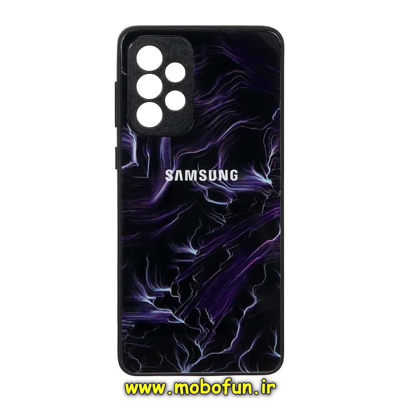 قاب گوشی Galaxy A73 سامسونگ پشت گلس شیشه ای محافظ لنز دار کهکشانی کد 75278