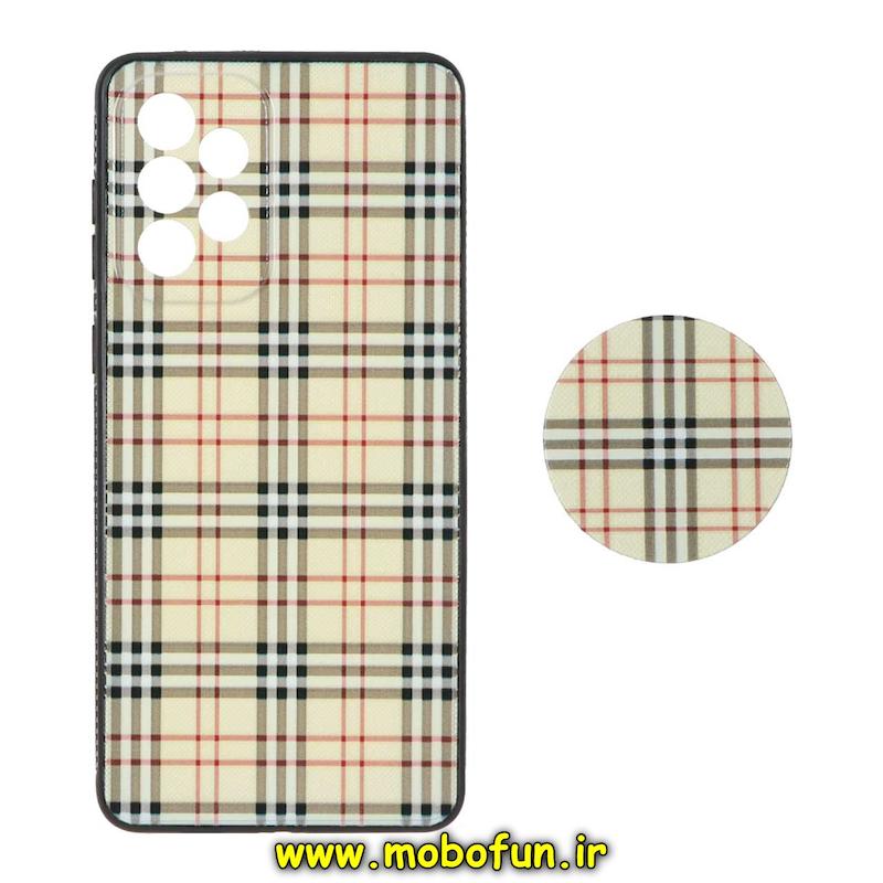 قاب گوشی Galaxy A73 سامسونگ فانتزی سوزنی برجسته پاپ سوکت دار طرح باربری BURBERRY کد 75282