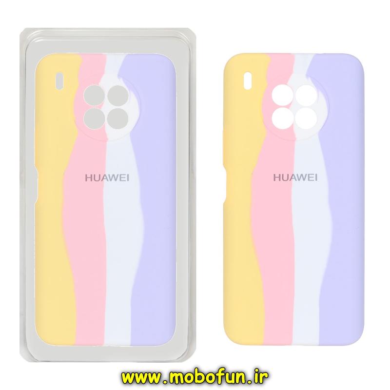قاب گوشی Honor 50 Lite / Huawei Nova 8i هوآوی سیلیکونی اورجینال سورا SORA پاک کنی رنگین کمانی آبرنگی درجه یک زیربسته محافظ لنز دار کد 75299