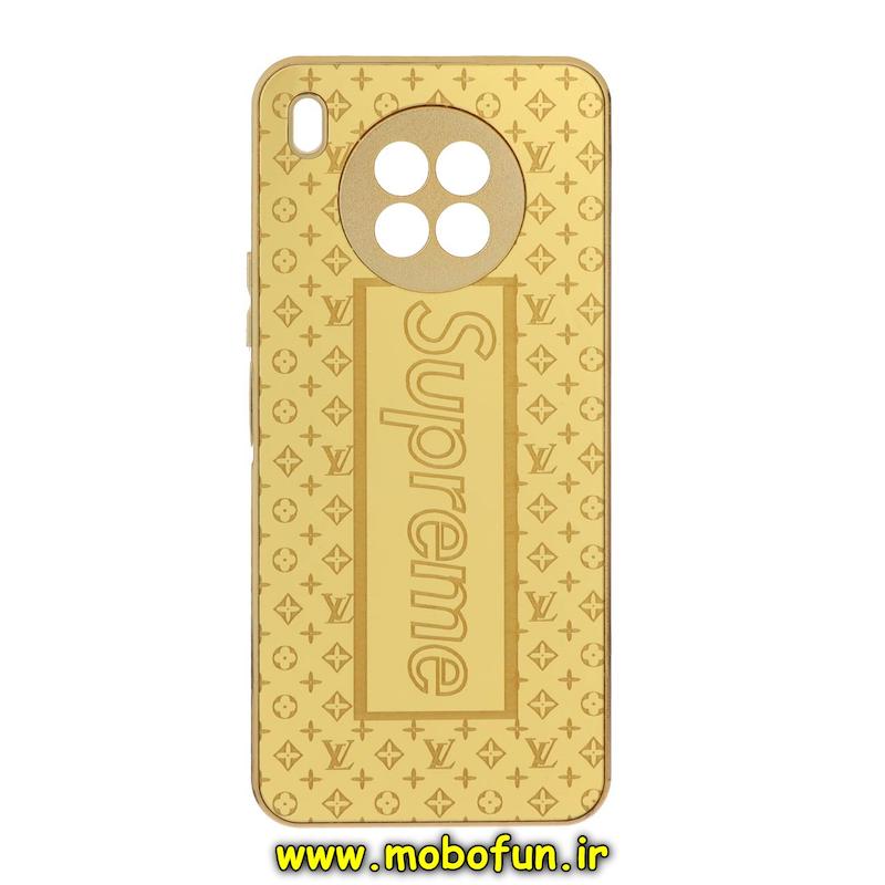 قاب گوشی Nova 8i / Honor 50 Lite هوآوی پشت گلس سرامیکی طلاکوب طرح Supreme محافظ لنزدار کد 75302