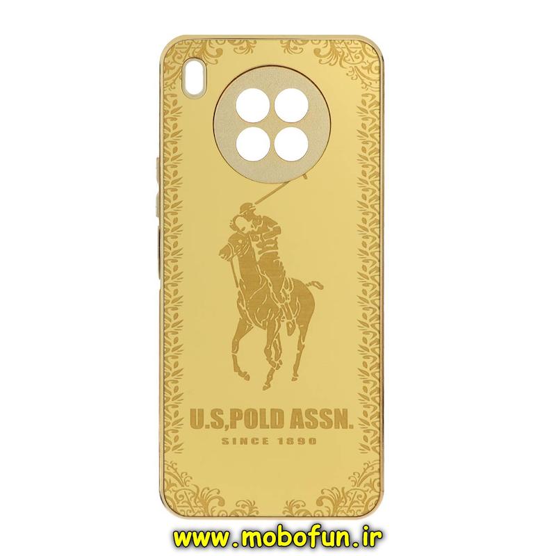 قاب گوشی Nova 8i / Honor 50 Lite هوآوی پشت گلس سرامیکی طلاکوب طرح POLO پولو محافظ لنزدار کد 75303