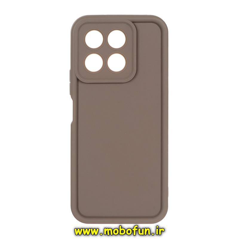 قاب گوشی Honor X6B آنر سیلیکونی ژله ای Solid محافظ لنزدار قهوه ای کد 75329