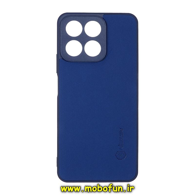 قاب گوشی Honor X7C آنر اورجینال چرمی سخت Hard سوزنی نیلکین NILLKIN محافظ لنزدار سرمه ای کد 75336