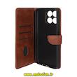 کیف گوشی Honor X7C آنر مگنتی طرح چرم کتابی محافظ لنزدار قهوه ای کد 75338