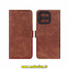 کیف گوشی Honor X7C آنر مگنتی طرح چرم کتابی محافظ لنزدار قهوه ای کد 75338