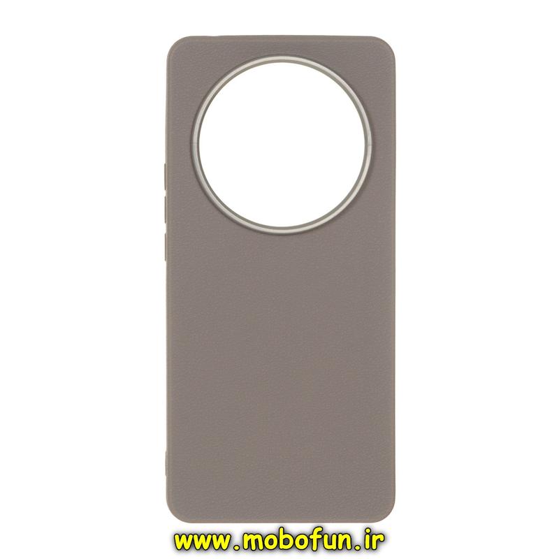 قاب گوشی Honor X9B آنر لدر دیزاین SOFT Lether Design سیلیکونی طرح چرم خاکستری کد 75350