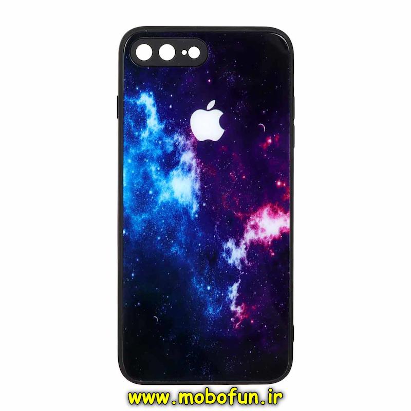 قاب گوشی iPhone 7 Plus / iPhone 8 Plus آیفون پشت گلس شیشه ای محافظ لنز دار کهکشانی کد 75363