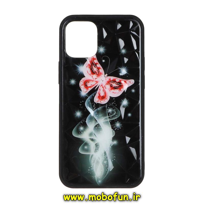 قاب گوشی iPhone 12 Mini آیفون فانتزی الماسی برجسته محافظ لنز دار طرح پروانه کد 75391