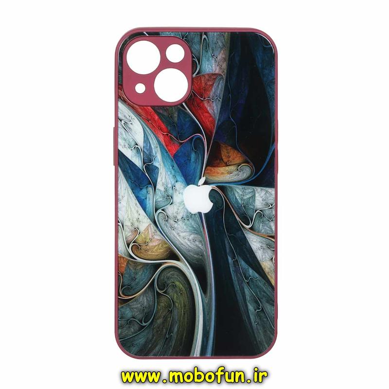 قاب گوشی iPhone 13 آیفون پشت گلس شیشه ای محافظ لنز دار کهکشانی کد 75401