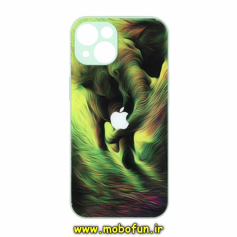 قاب گوشی iPhone 13 آیفون پشت گلس شیشه ای محافظ لنز دار کهکشانی کد 75403