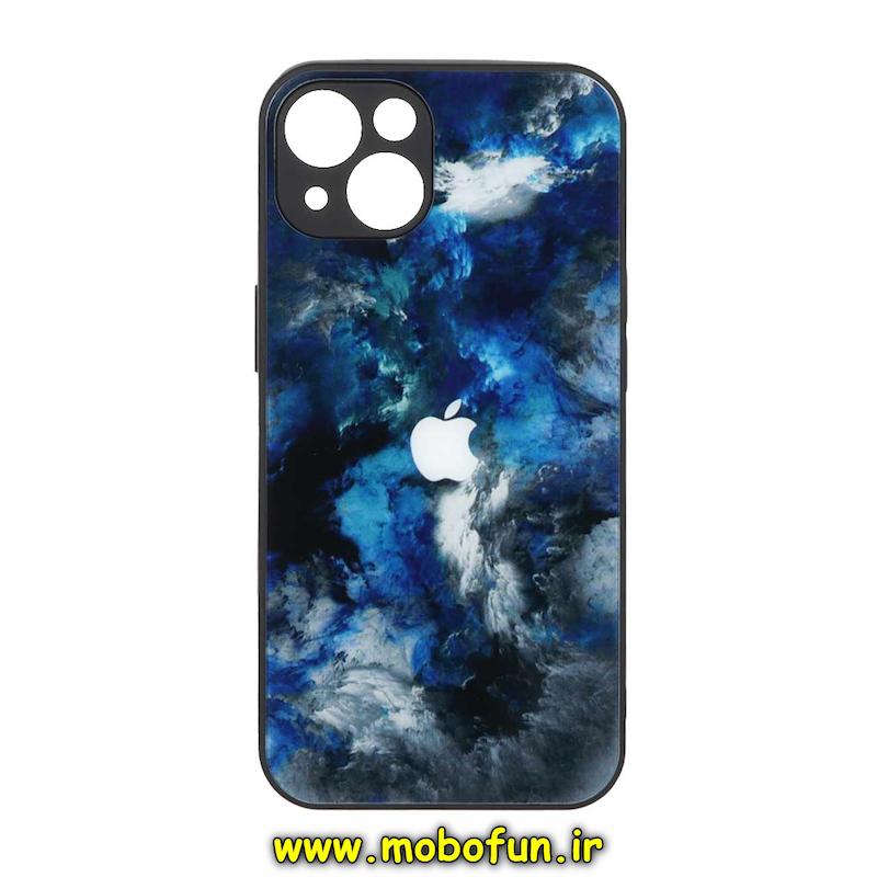 قاب گوشی iPhone 13 آیفون پشت گلس شیشه ای محافظ لنز دار کهکشانی کد 75405