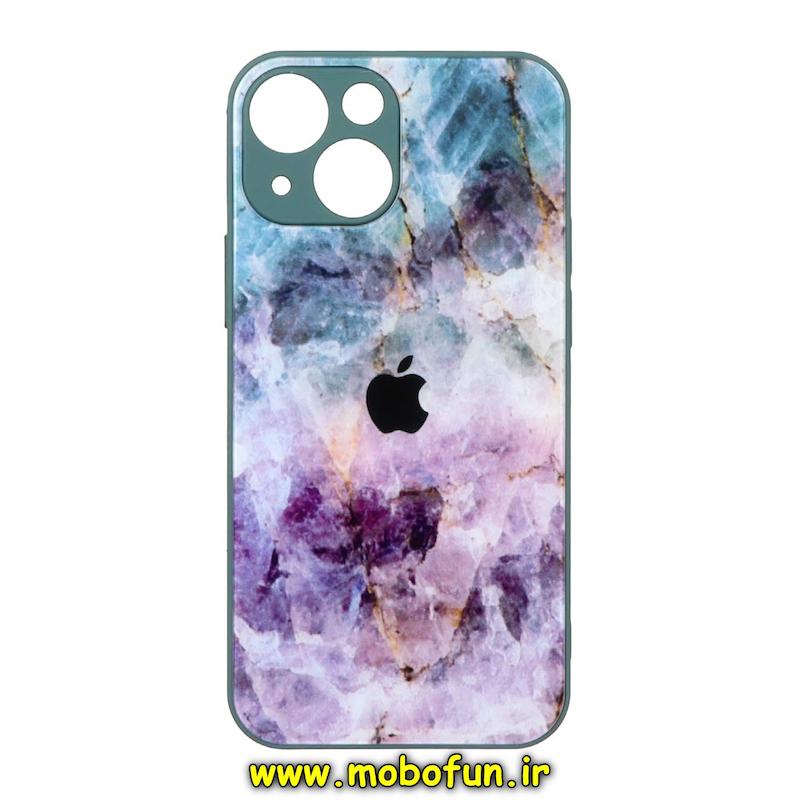 قاب گوشی iPhone 13 Mini آیفون پشت گلس شیشه ای محافظ لنز دار کهکشانی کد 75439