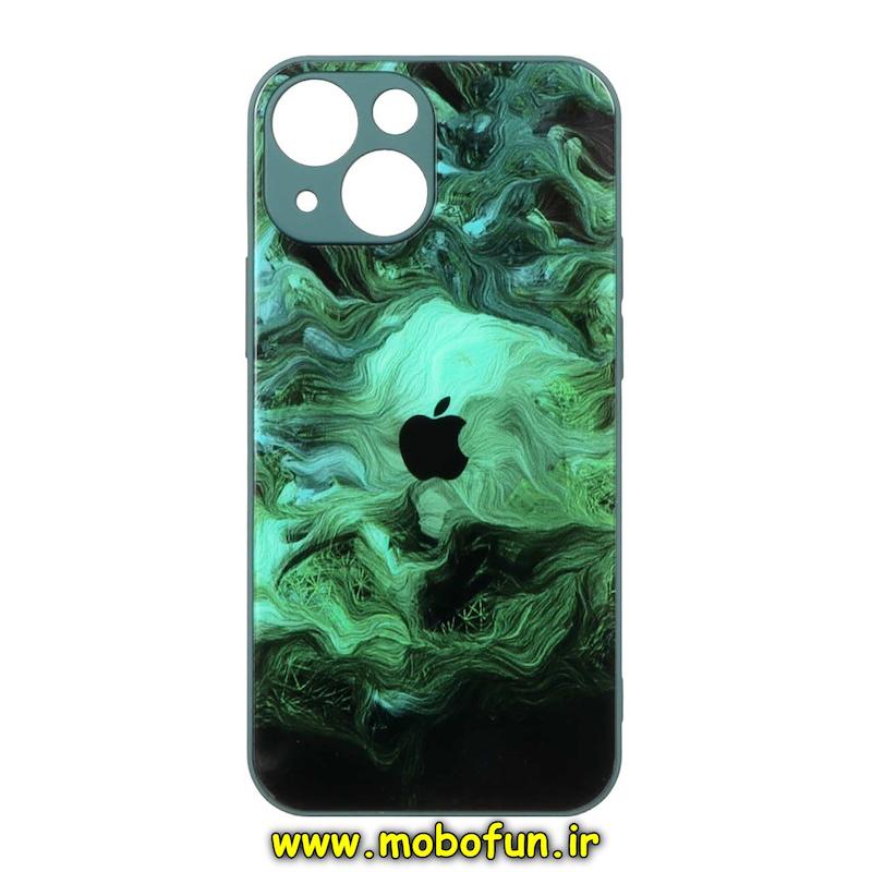 قاب گوشی iPhone 13 Mini آیفون پشت گلس شیشه ای محافظ لنز دار کهکشانی کد 75442