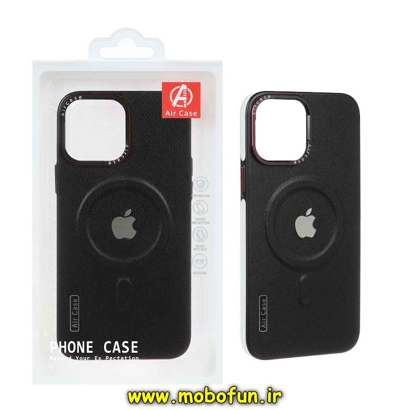 قاب گوشی iPhone 13 Pro Max آیفون چرمی اورجینال Air Case Magsafe مشکی کد 75451