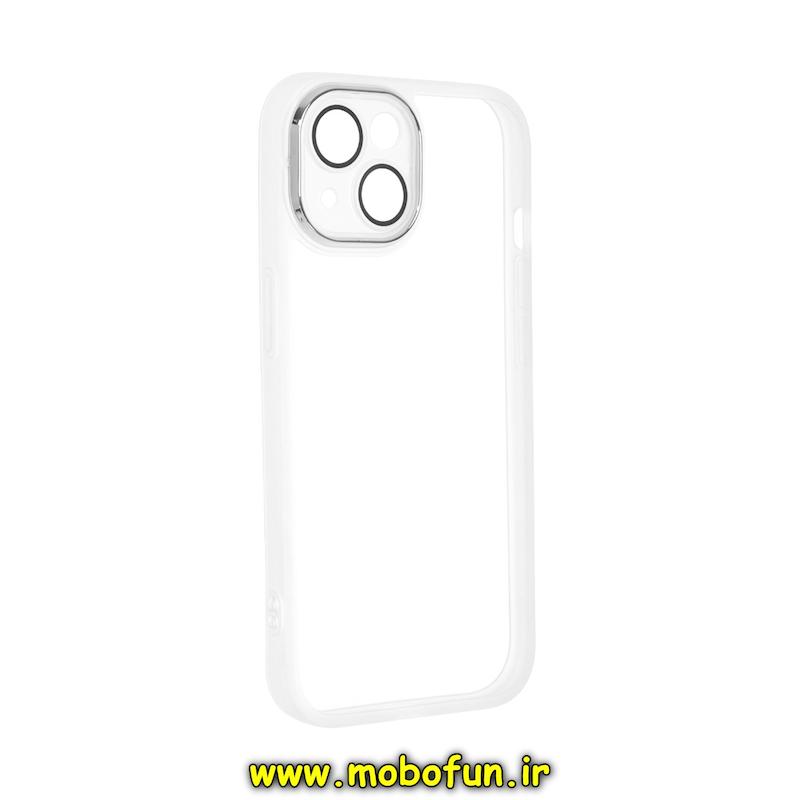 قاب گوشی iPhone 13 آیفون اورجینال متال کیس Metal طرح ژله ای شفاف محافظ لنز دار بی رنگ کد 75489