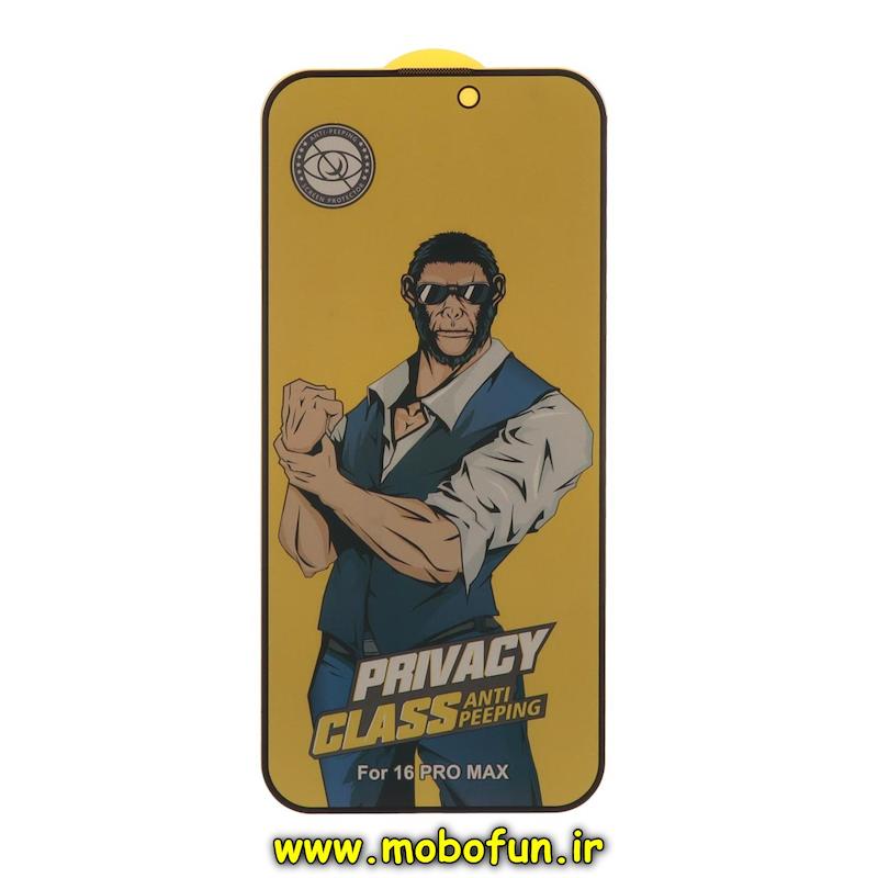 گلس گوشی iPhone 16 Pro Max آیفون شیشه ای Anti Peeping مدل پرایوسی Privacy سری SCREEN Protector اورجینال کد 75537
