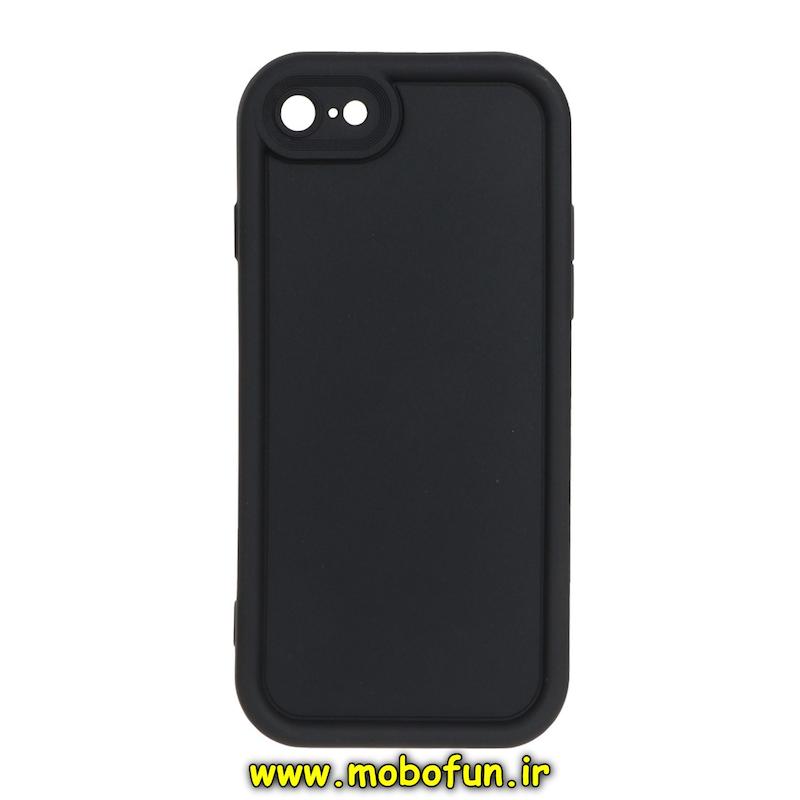 قاب گوشی iPhone 7 / iPhone 8 / iPhone SE 2020 / iPhone SE 2022 آیفون سیلیکونی ژله ای Solid محافظ لنزدار مشکی کد 75564