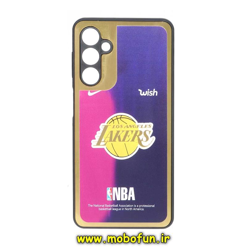 قاب گوشی Galaxy M54 5G / Galaxy F54 5G سامسونگ پشت گلس سرامیکی طلاکوب محافظ لنزدار طرح LAKERS کد 75653