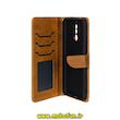 کیف گوشی Huawei Mate 10 Lite هوآوی مگنتی طرح چرم کتابی محافظ لنزدار بنددار عسلی کد 75656
