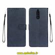 کیف گوشی Huawei Mate 10 Lite هوآوی مگنتی طرح چرم کتابی محافظ لنزدار بنددار سرمه ای کد 75657