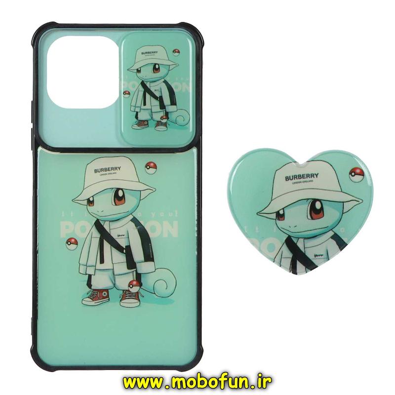 قاب گوشی Mi 11 Lite 4G / Mi 11 Lite 5G / Mi 11 Lite Ne شیائومی طرح کارتونی پاپ سوکت دار ایربگ دار کپسولی محافظ لنزدار کشویی طرح باربری BURBERRY کد 75667