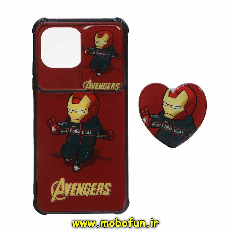 قاب گوشی Mi 11 Lite 4G / Mi 11 Lite 5G / Mi 11 Lite Ne شیائومی طرح کارتونی پاپ سوکت دار ایربگ دار کپسولی محافظ لنزدار کشویی طرح ربات کد 75672