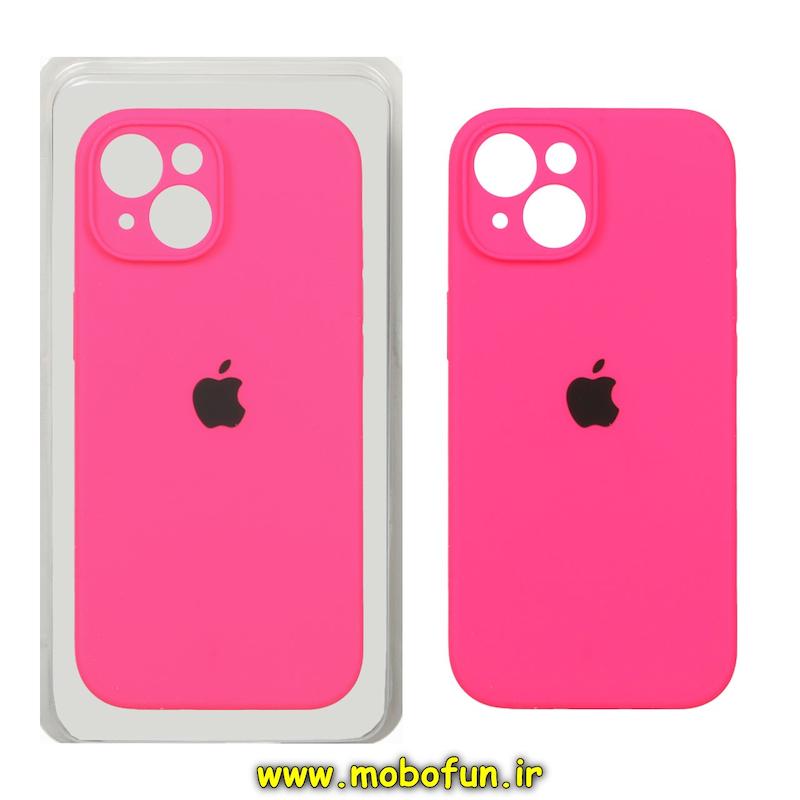 قاب گوشی iPhone 15 آیفون سیلیکونی اورجینال پاک کنی درجه یک زیربسته محافظ لنز دار صورتی فانتزی کد 75789
