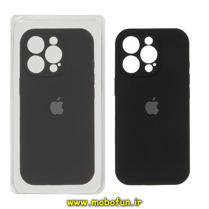 قاب گوشی iPhone 16 Pro آیفون سیلیکونی اورجینال پاک کنی درجه یک زیربسته محافظ لنز دار مشکی کد 75842
