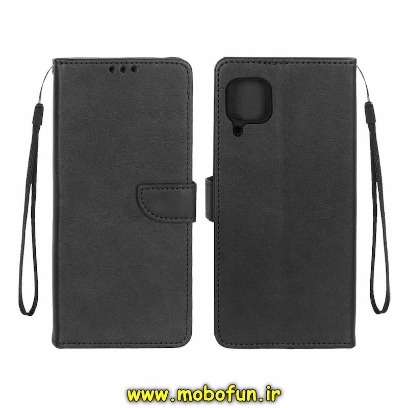 کیف گوشی Huawei Nova 7i هوآوی مگنتی طرح چرم کتابی بنددار مشکی کد 75872