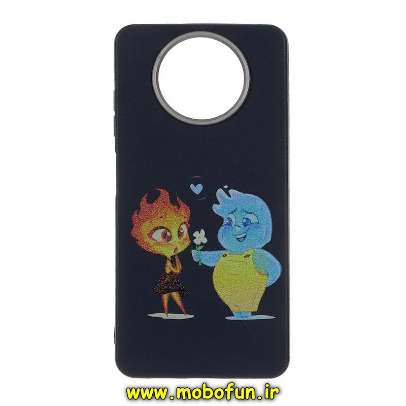 قاب گوشی Poco X3 / Poco X3 Pro شیائومی لدر دیزاین SOFT Lether Design فانتزی سیلیکونی طرح آب و آتش کد 75932