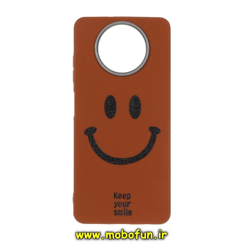 قاب گوشی Poco X3 / Poco X3 Pro شیائومی لدر دیزاین SOFT Lether Design فانتزی سیلیکونی طرح لبخند کد 75937