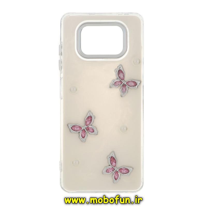 قاب گوشی Poco X3 / Poco X3 Pro شیائومی فانتزی برجسته رزینی Luxury Case لنز و دکمه کرومی کد 75955