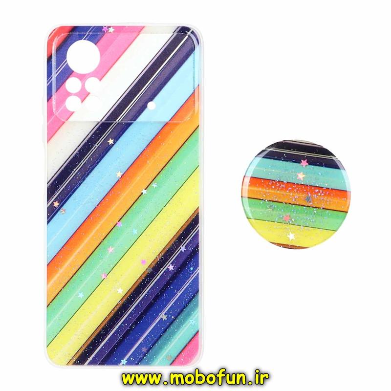 قاب گوشی Xiaomi Poco X4 Pro شیائومی طرح رزینی ماربل پاپ سوکت دار آبرنگی کد 76016