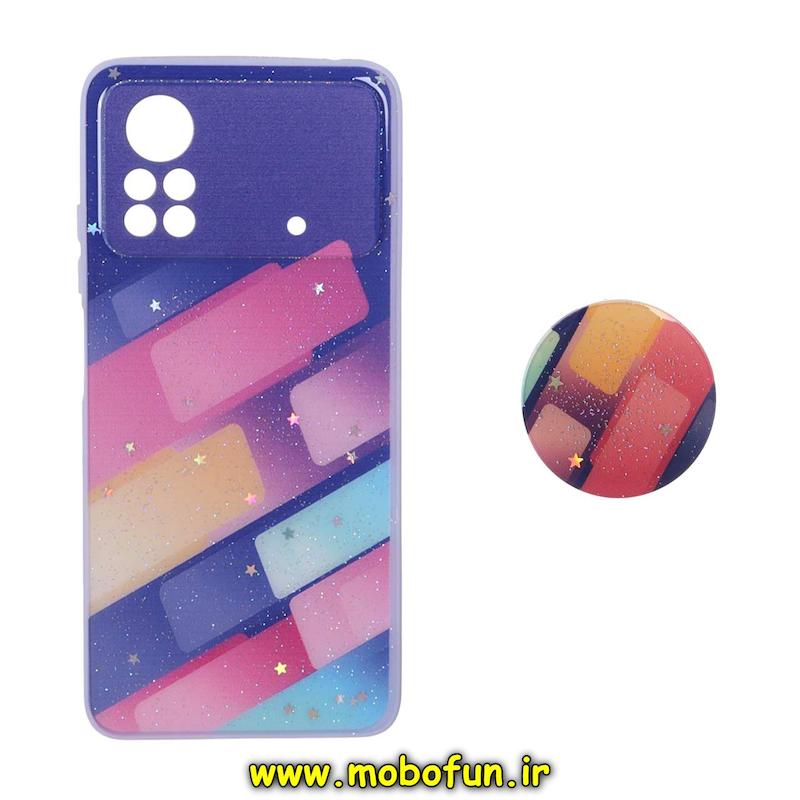 قاب گوشی Xiaomi Poco X4 Pro شیائومی طرح رزینی ماربل پاپ سوکت دار آبرنگی کد 76019