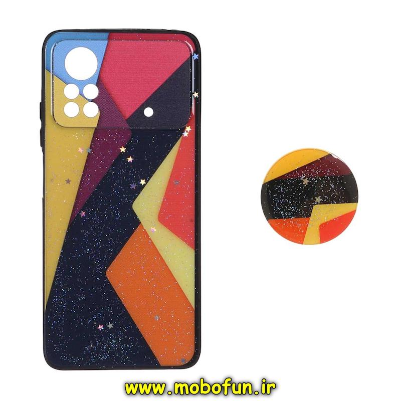 قاب گوشی Xiaomi Poco X4 Pro شیائومی طرح رزینی ماربل پاپ سوکت دار آبرنگی کد 76021