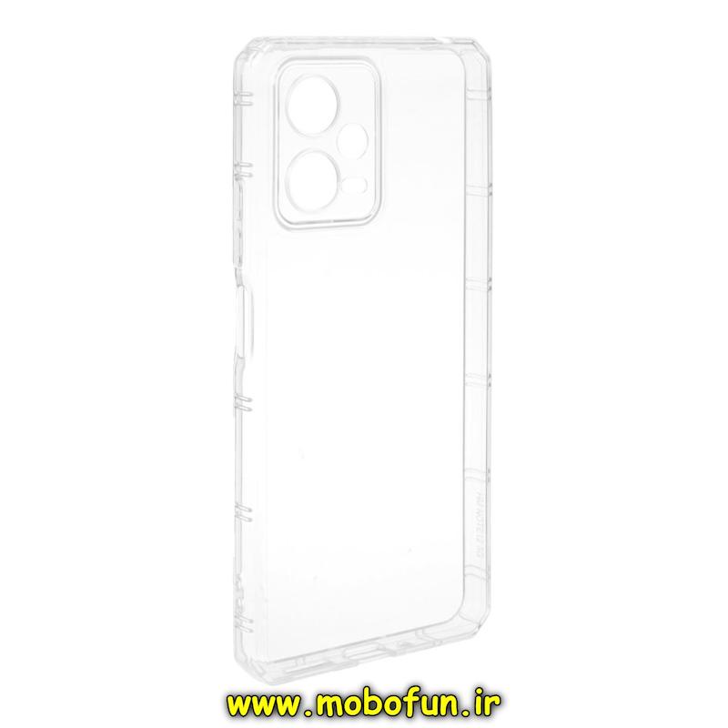 قاب گوشی Poco X5 / Redmi Note 12 5G شیائومی طرح ژله ای شفاف بی رنگ ایربگ دار محافظ لنز دار کد 76040