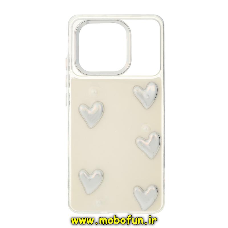 قاب گوشی Poco X6 Pro / Redmi K70E شیائومی فانتزی برجسته رزینی Luxury Case لنز و دکمه کرومی کد 76045